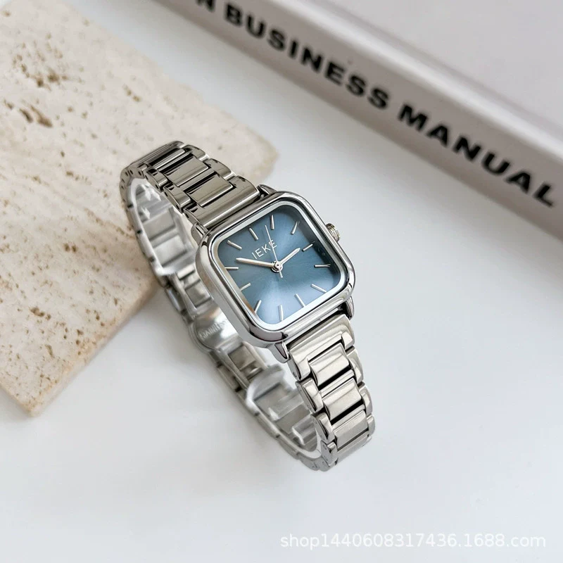 Female Student Fashion Square Alloy Case Steel Band Watch - Image 2