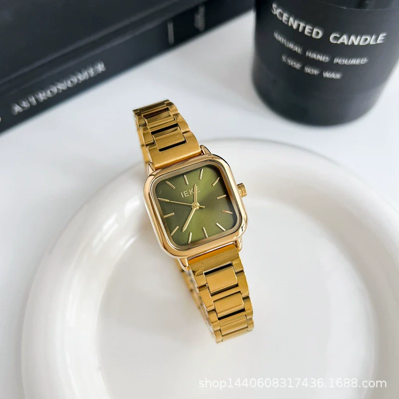 Female Student Fashion Square Alloy Case Steel Band Watch - Image 5