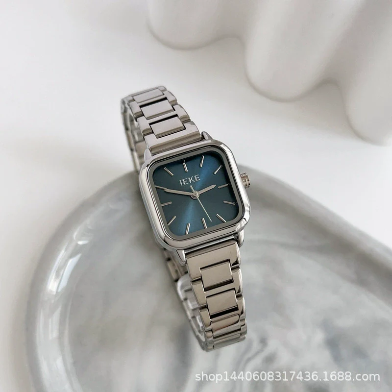 Female Student Fashion Square Alloy Case Steel Band Watch - Image 6