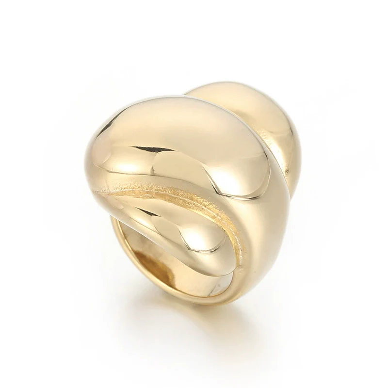 Finger Ring Titanium Steel Geometric Polishing - Image 6