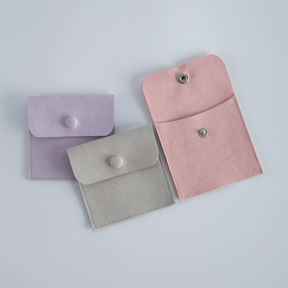 Flannel Velvet Jewelry Storage Bag Doublesided Perforated Snap Wholesale - Image 3