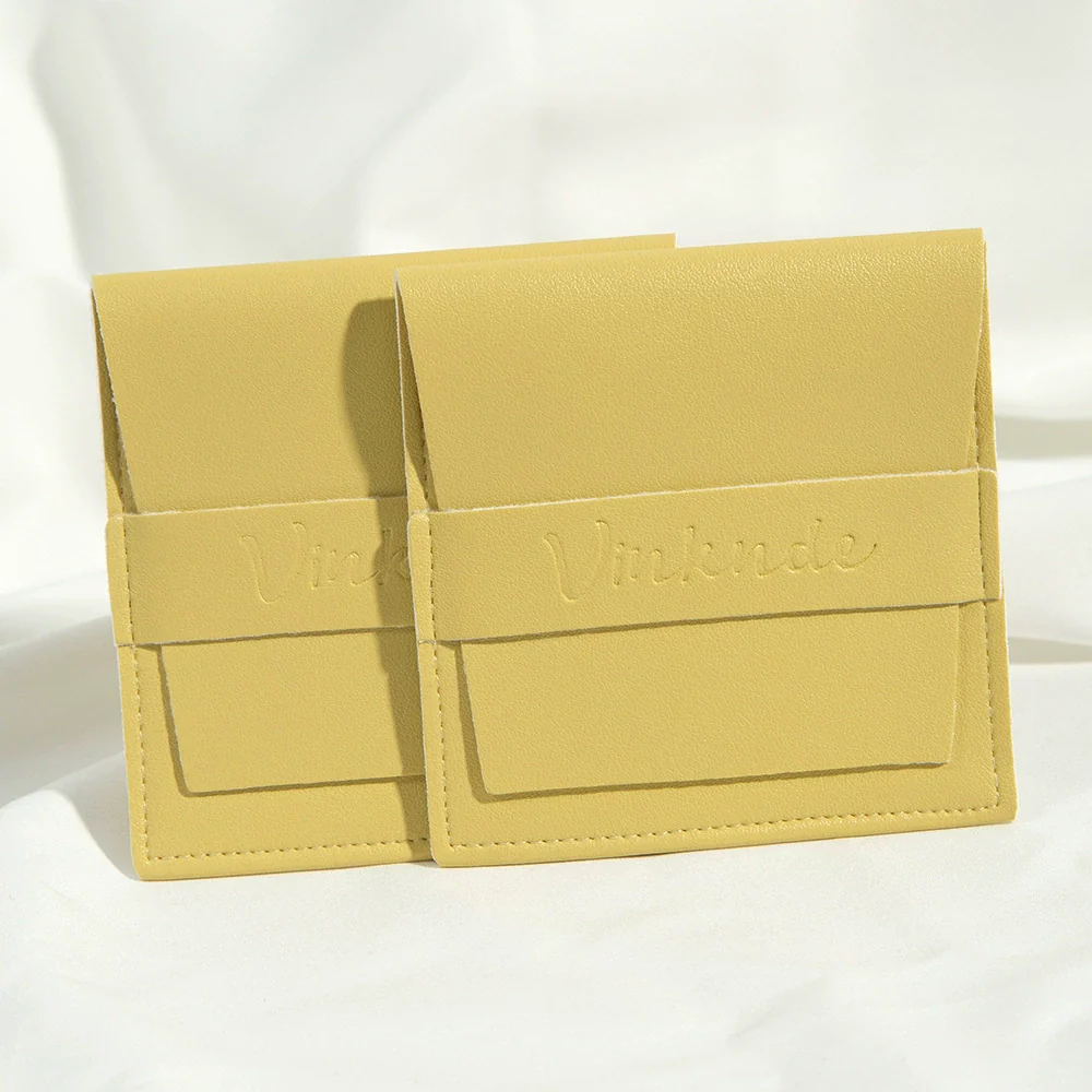 Flip Gift Imitation Leather Pu Jewelry Packaging Bag Thermal Transfer Printing For Necklace Ring Storage - Image 13