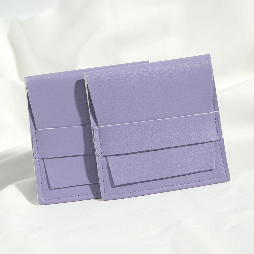 Flip Gift Imitation Leather Pu Jewelry Packaging Bag Thermal Transfer Printing For Necklace Ring Storage - Image 15