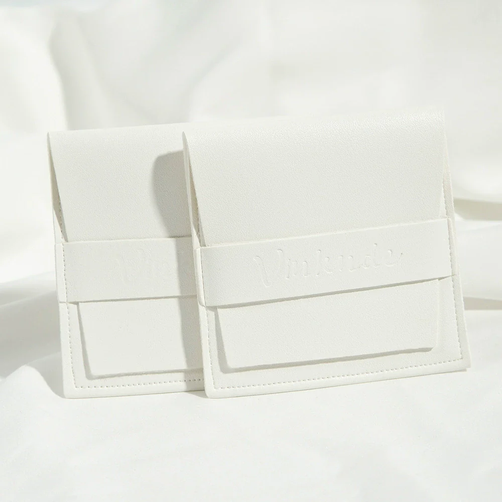 Flip Gift Imitation Leather Pu Jewelry Packaging Bag Thermal Transfer Printing For Necklace Ring Storage - Image 16