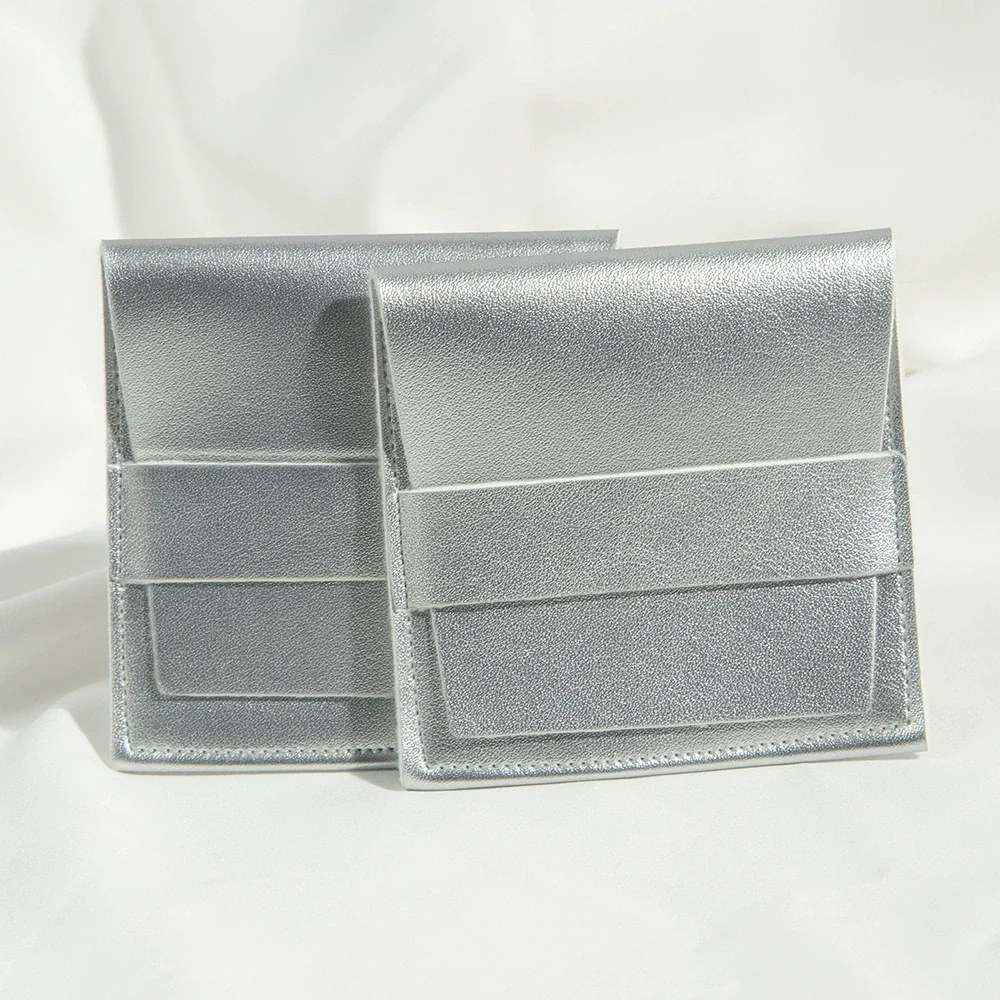 Flip Gift Imitation Leather Pu Jewelry Packaging Bag Thermal Transfer Printing For Necklace Ring Storage - Image 17