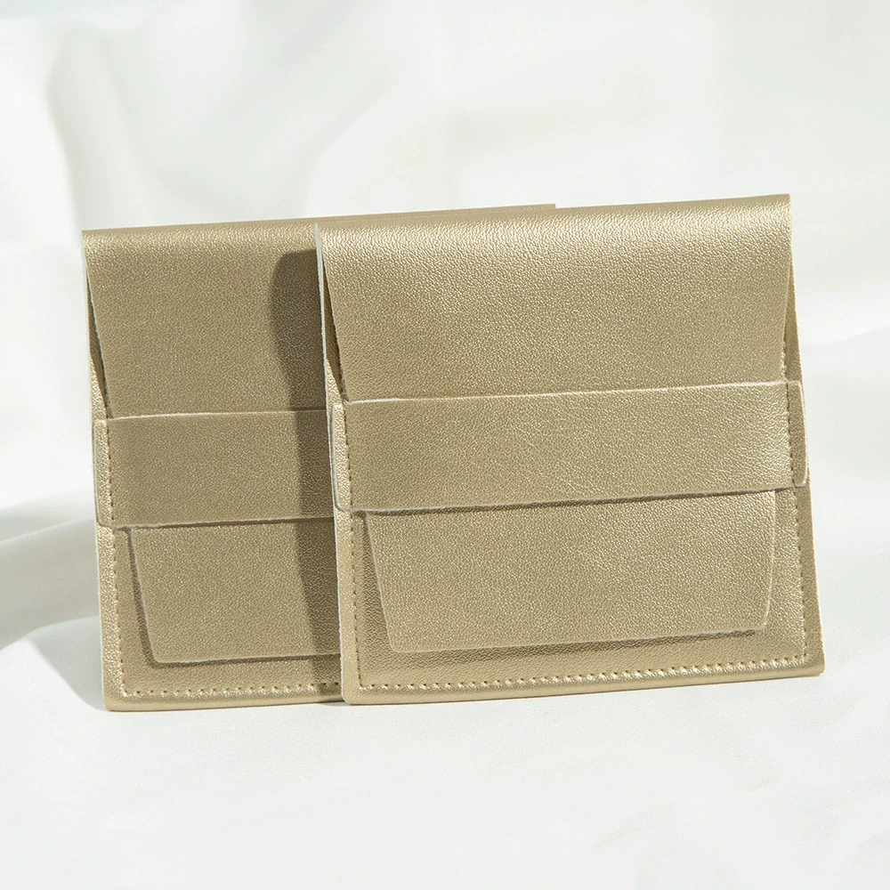 Flip Gift Imitation Leather Pu Jewelry Packaging Bag Thermal Transfer Printing For Necklace Ring Storage - Image 6