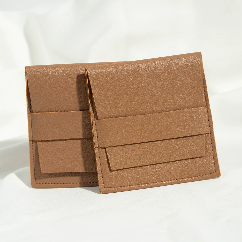 Flip Gift Imitation Leather Pu Jewelry Packaging Bag Thermal Transfer Printing For Necklace Ring Storage - Image 7
