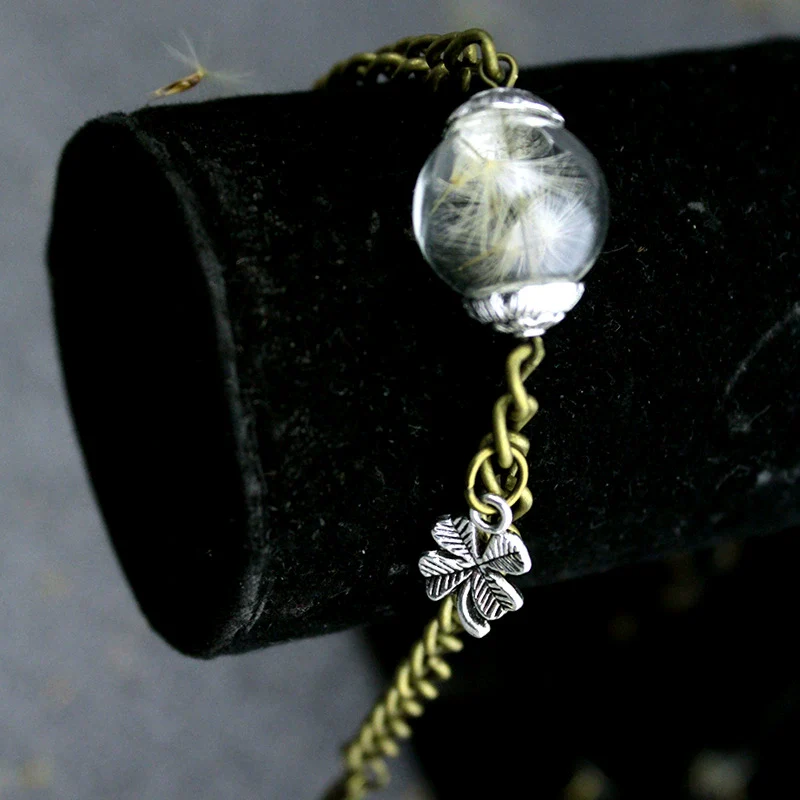 Flower Bracelet Glass Glaze Mori Dried Flower Filled Ing Bottle Style - Image 2