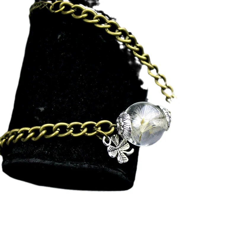 Flower Bracelet Glass Glaze Mori Dried Flower Filled Ing Bottle Style - Image 3