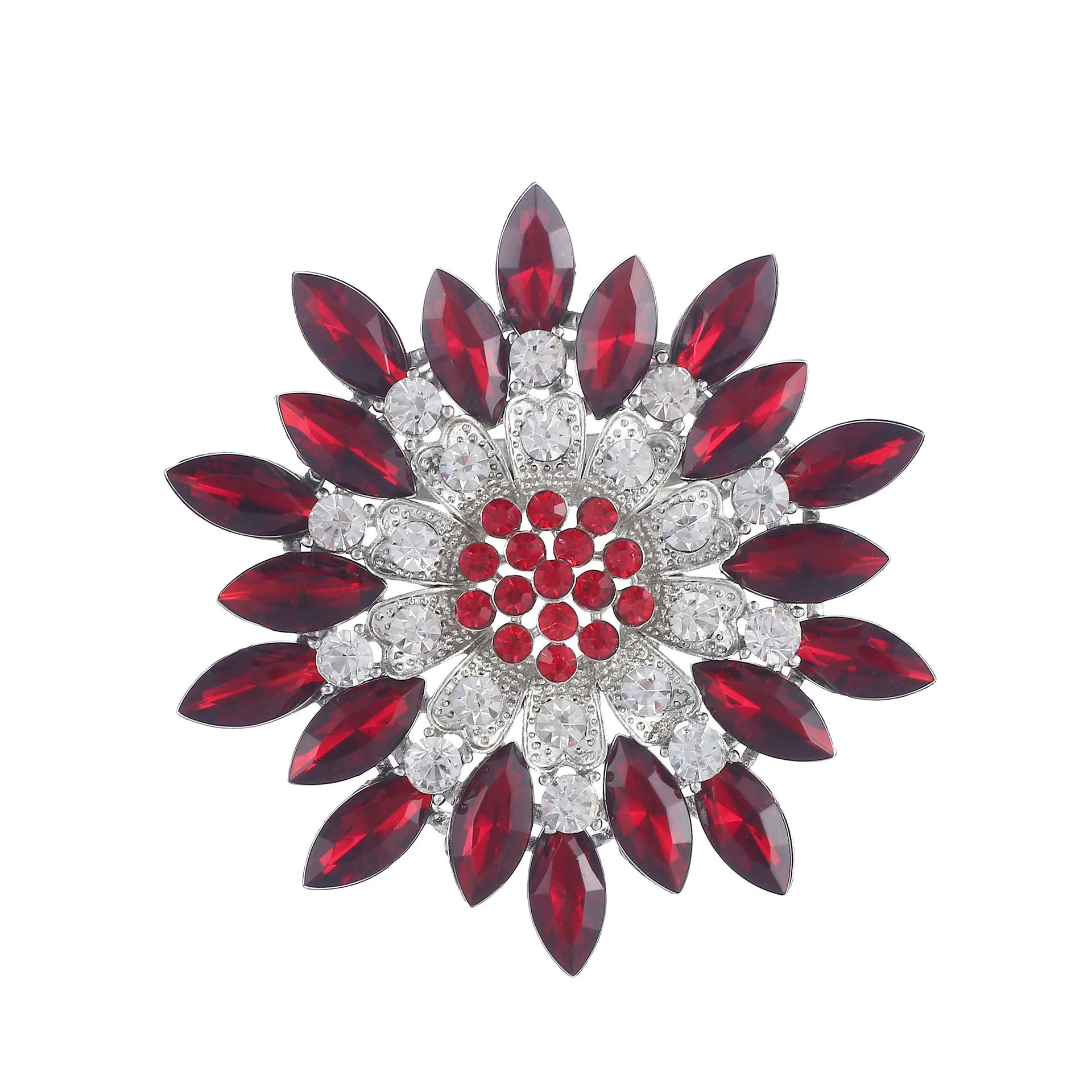 Flower Encrusted Alloy And Acrylic Brooch Electroplated Women's And Unisex Clothing Accessory - Image 14