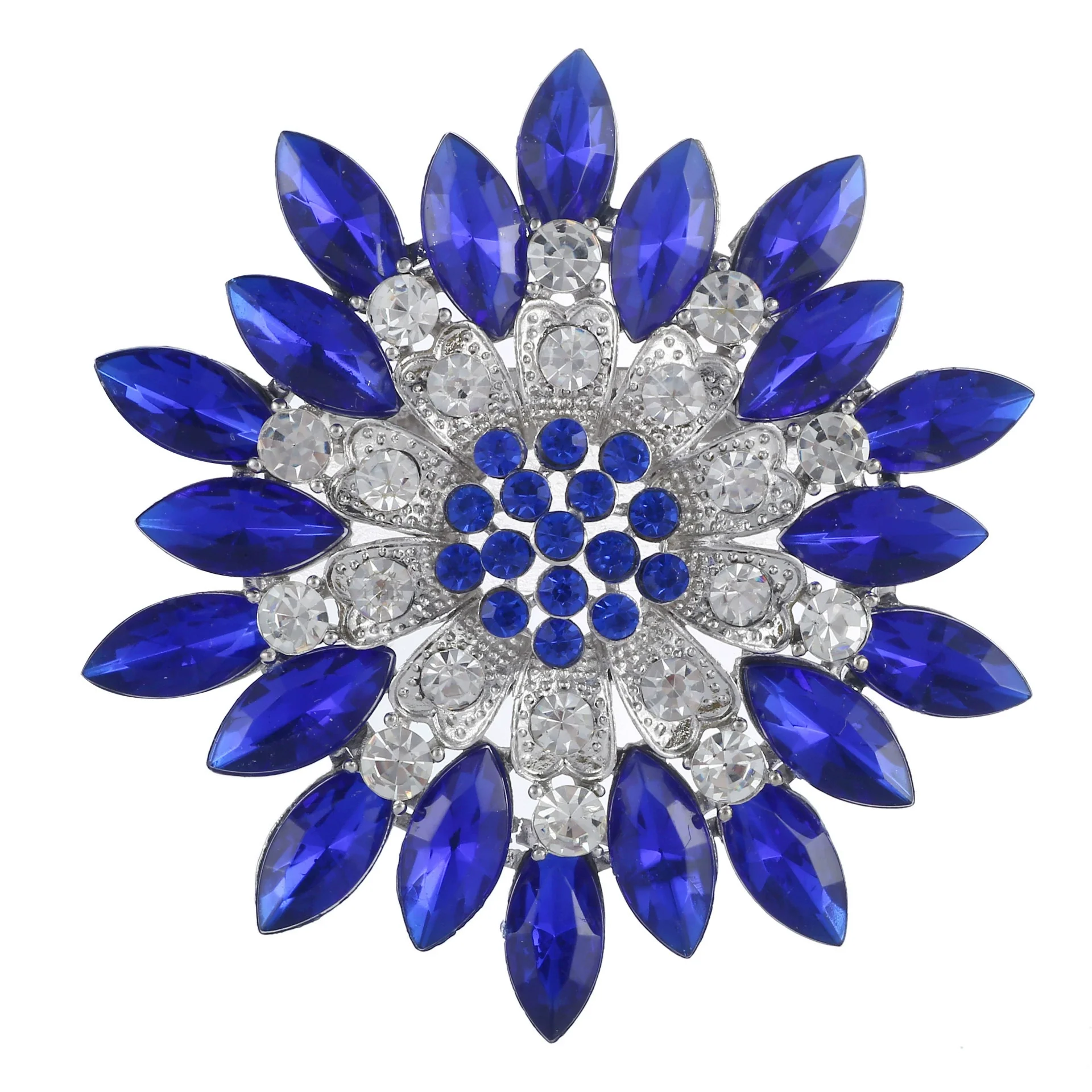 Flower Encrusted Alloy And Acrylic Brooch Electroplated Women's And Unisex Clothing Accessory - Image 5