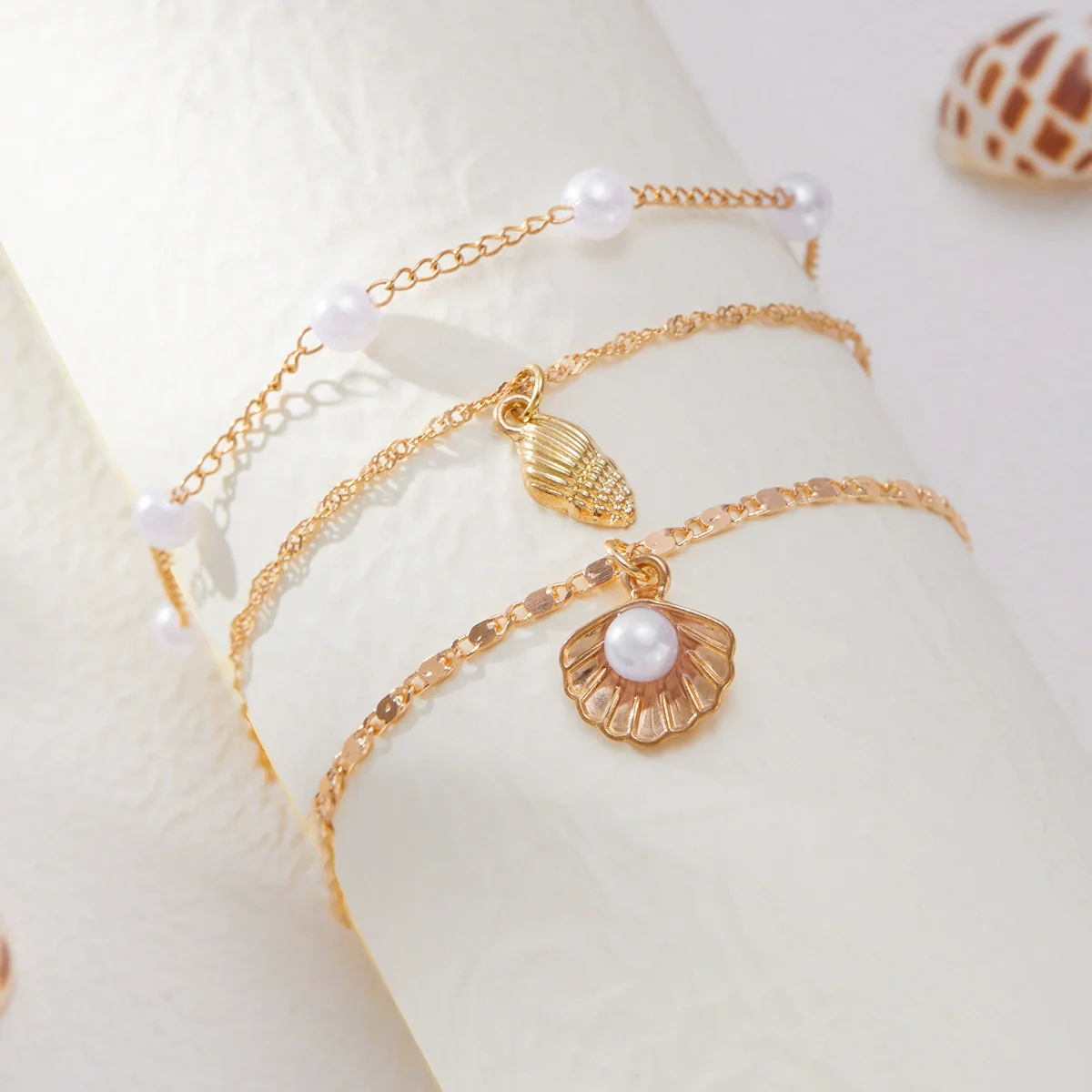 Foot Decoration Metal Alloy Imitation Pearl Chain With Animal Zodiac Pattern For Women - Image 3
