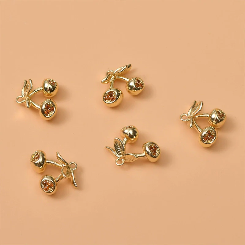 Fruit Pendant Jewelry Copper Material Electroplated Accessories For Earrings And Necklace - Image 9