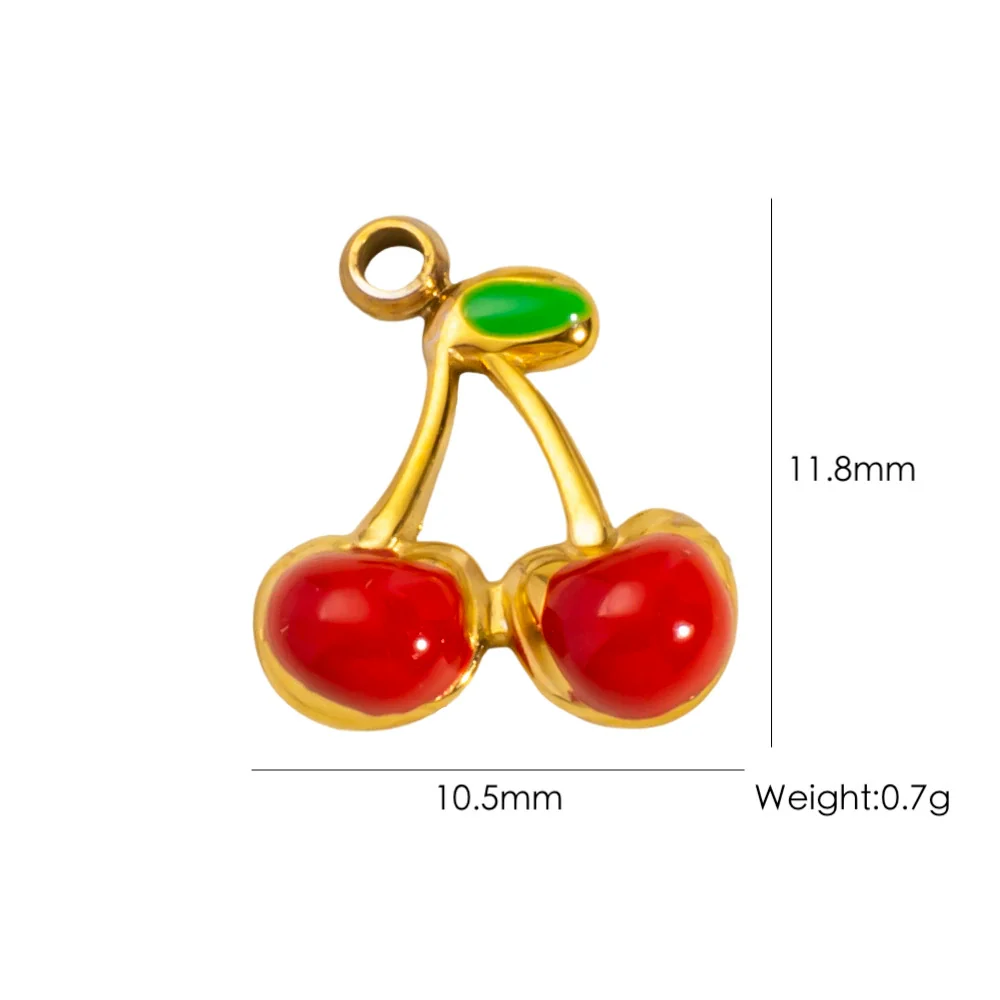 Fruit Series Stainless Steel Dripping Oil Small Pendant - Image 12