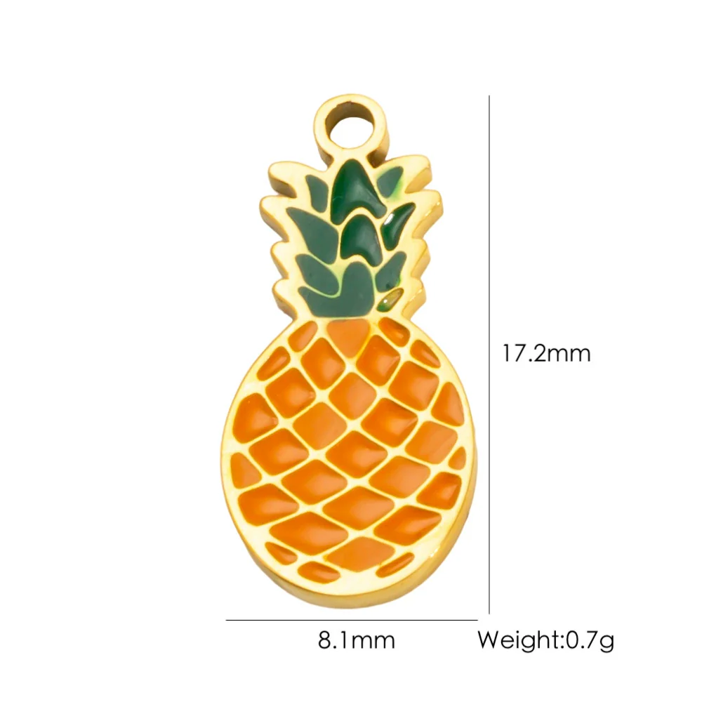 Fruit Series Stainless Steel Dripping Oil Small Pendant - Image 18