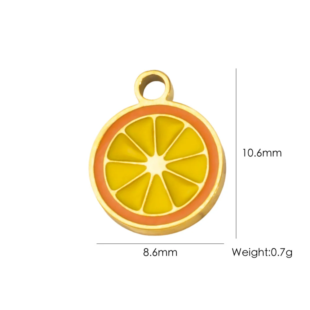 Fruit Series Stainless Steel Dripping Oil Small Pendant - Image 19
