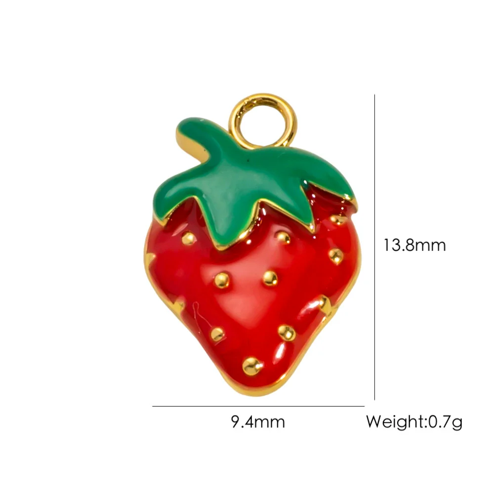 Fruit Series Stainless Steel Dripping Oil Small Pendant - Image 22