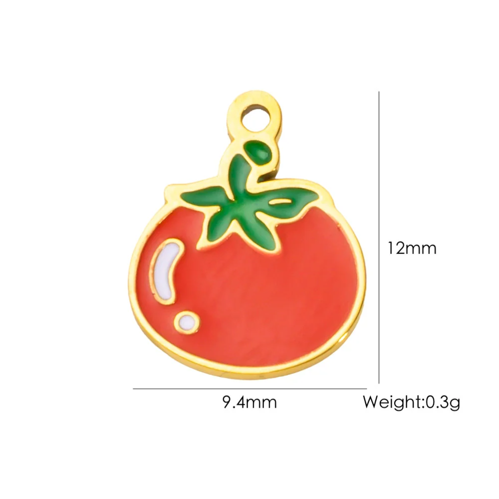 Fruit Series Stainless Steel Dripping Oil Small Pendant - Image 23