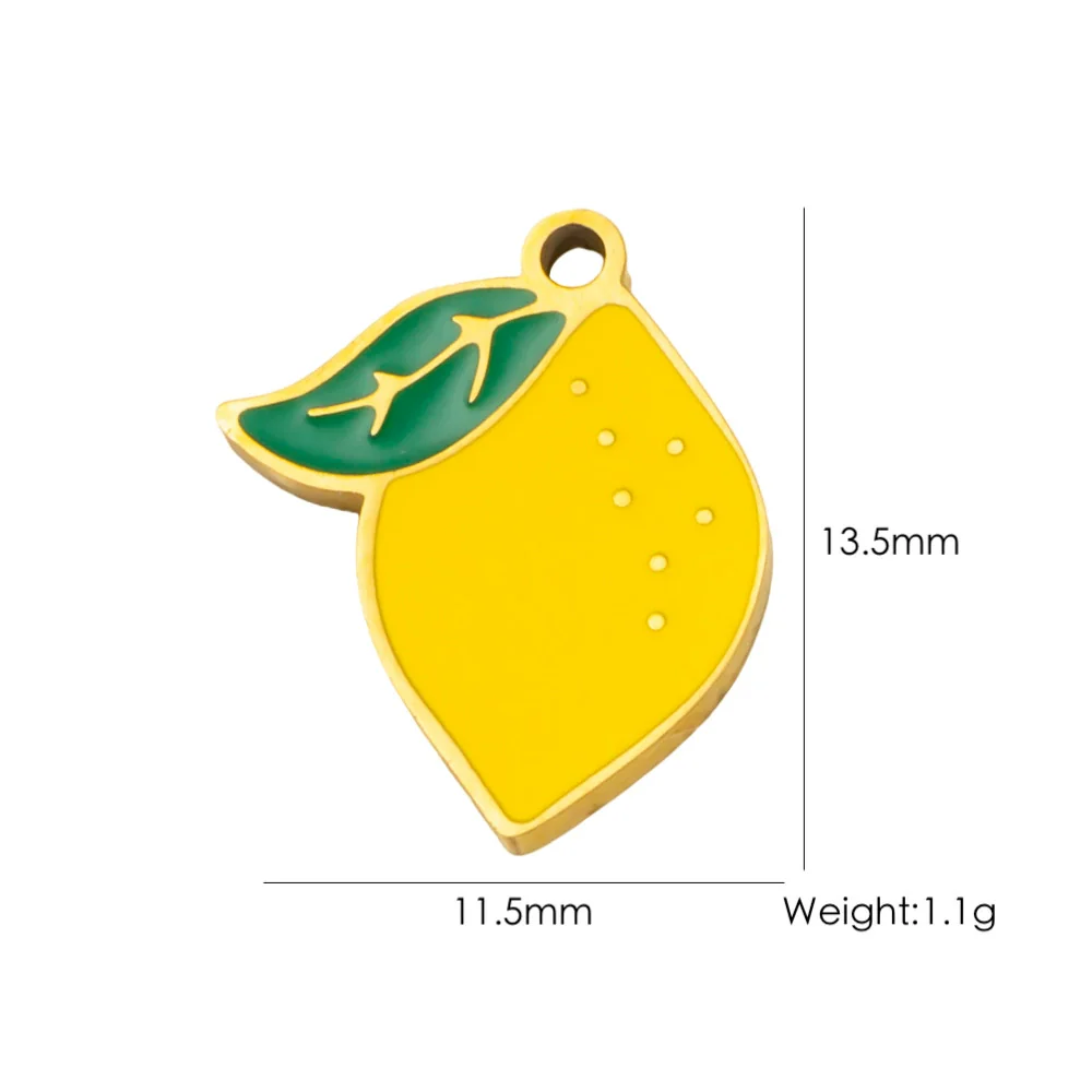 Fruit Series Stainless Steel Dripping Oil Small Pendant - Image 25