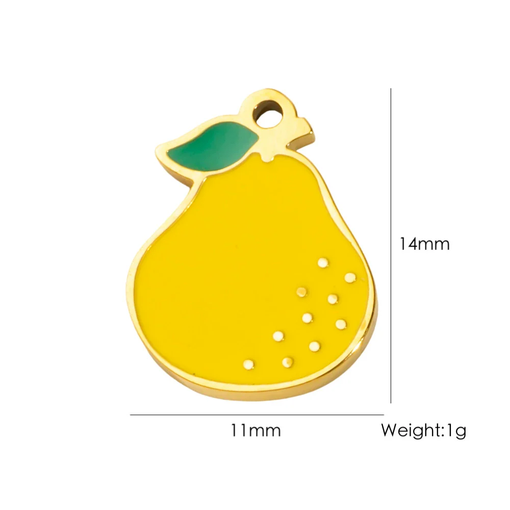 Fruit Series Stainless Steel Dripping Oil Small Pendant - Image 27