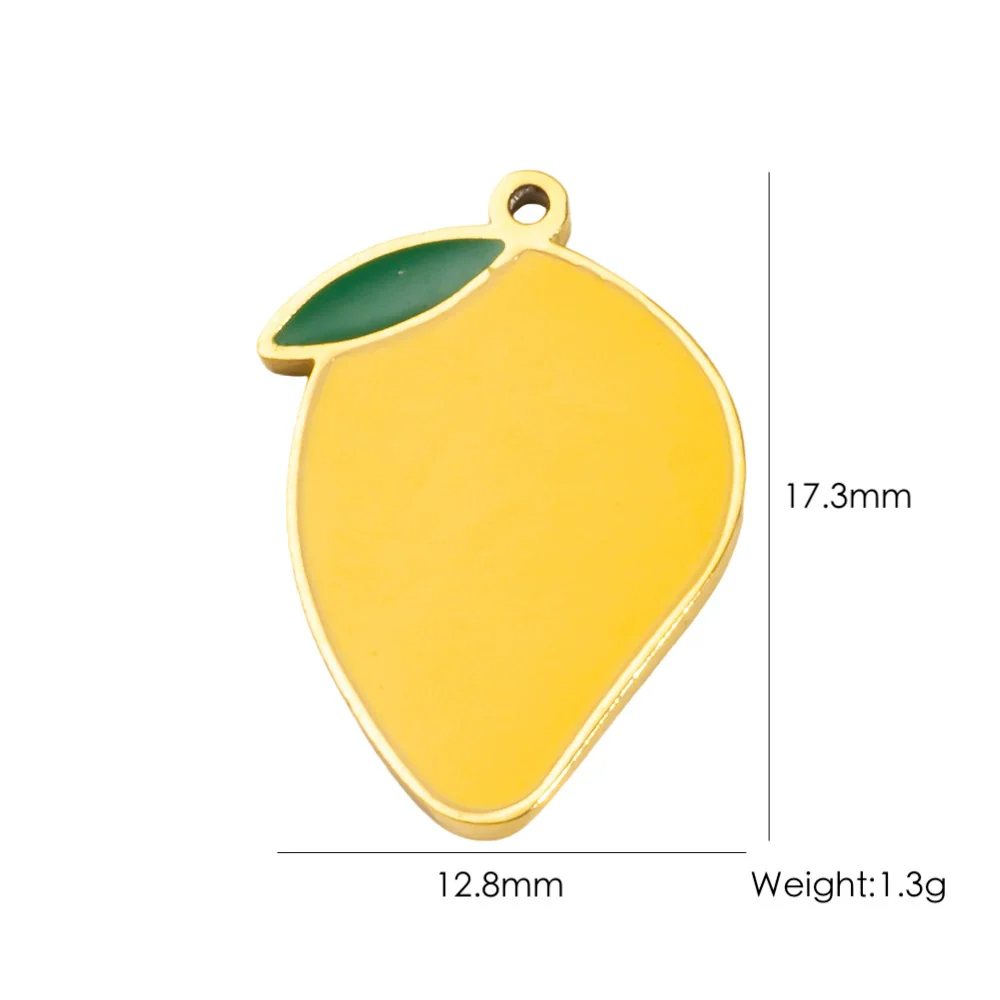 Fruit Series Stainless Steel Dripping Oil Small Pendant - Image 29