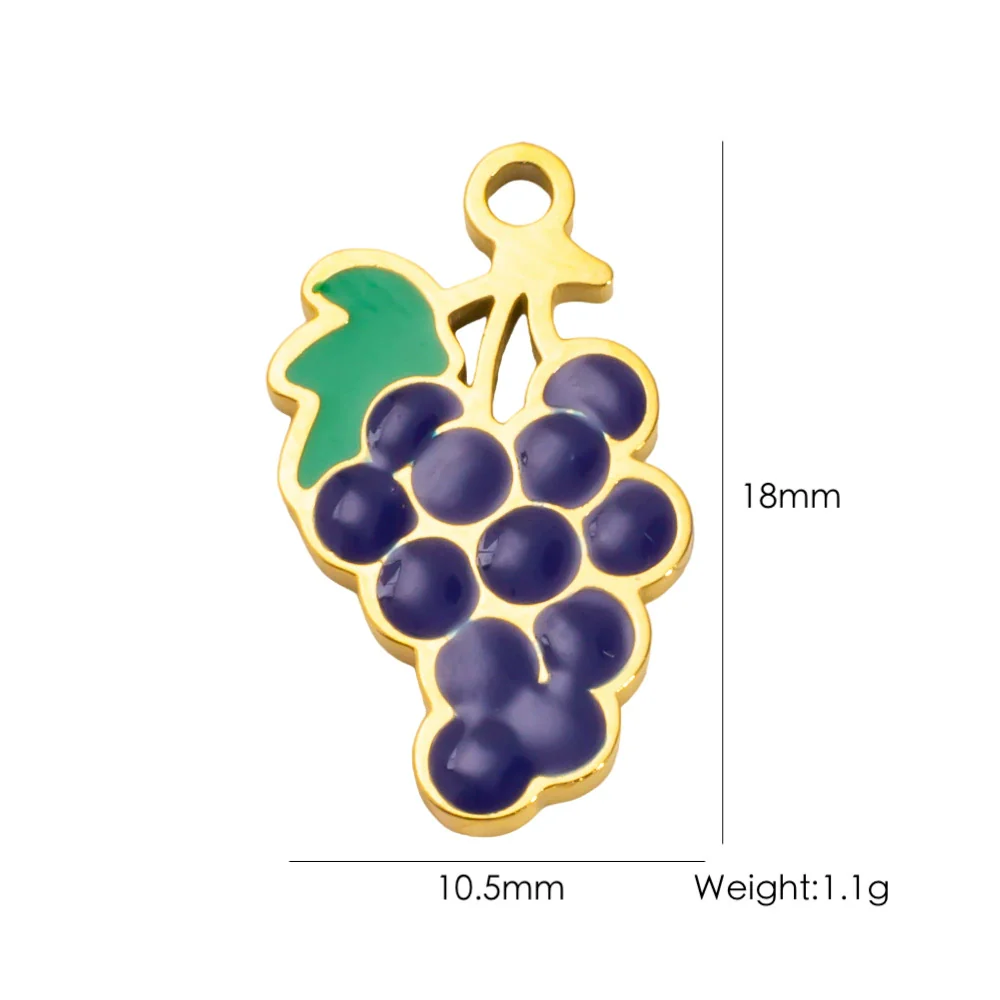 Fruit Series Stainless Steel Dripping Oil Small Pendant - Image 31