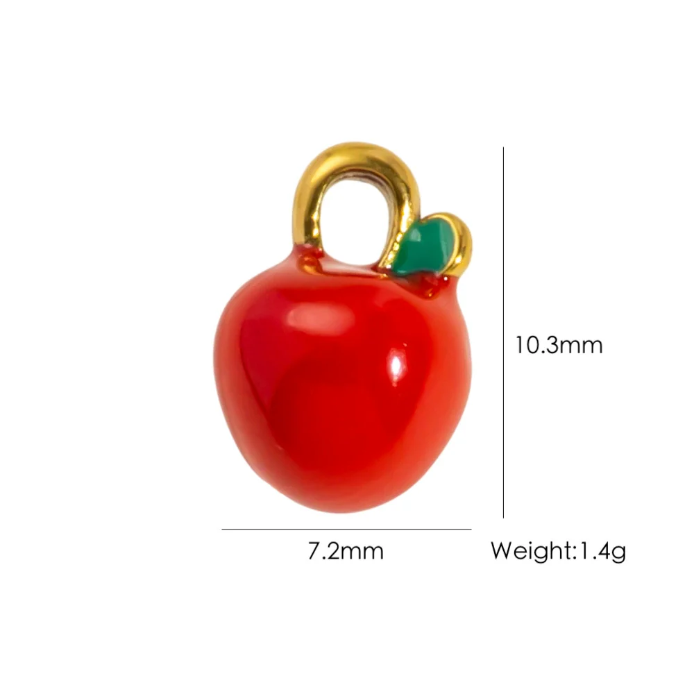 Fruit Series Stainless Steel Dripping Oil Small Pendant - Image 35