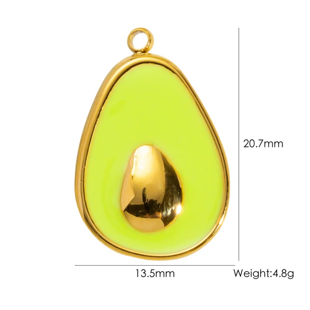 Fruit Series Stainless Steel Dripping Oil Small Pendant - Image 37