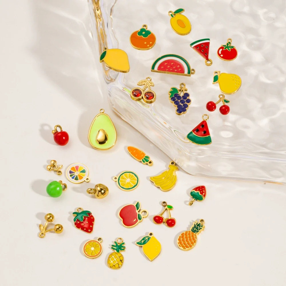 Fruit Series Stainless Steel Dripping Oil Small Pendant - Image 4