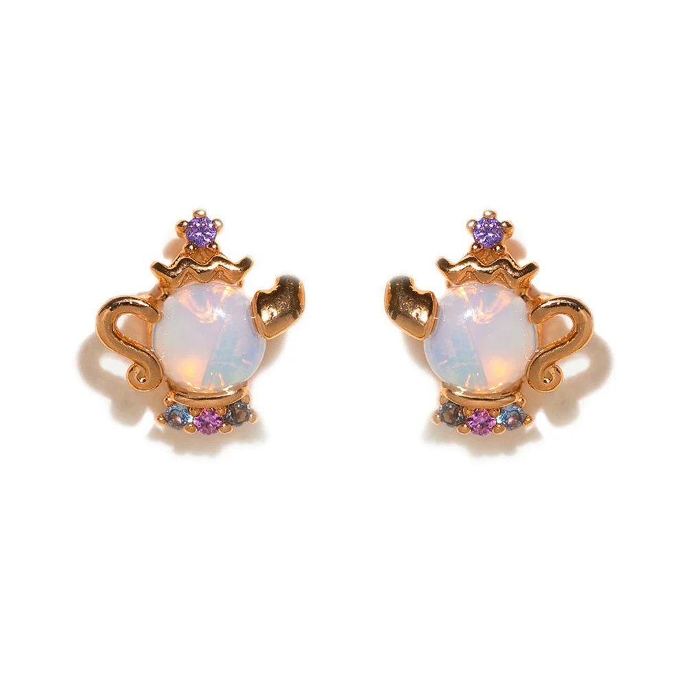 Geometric Copper Candle Earrings Set With Microset Zircon For Women - Image 13