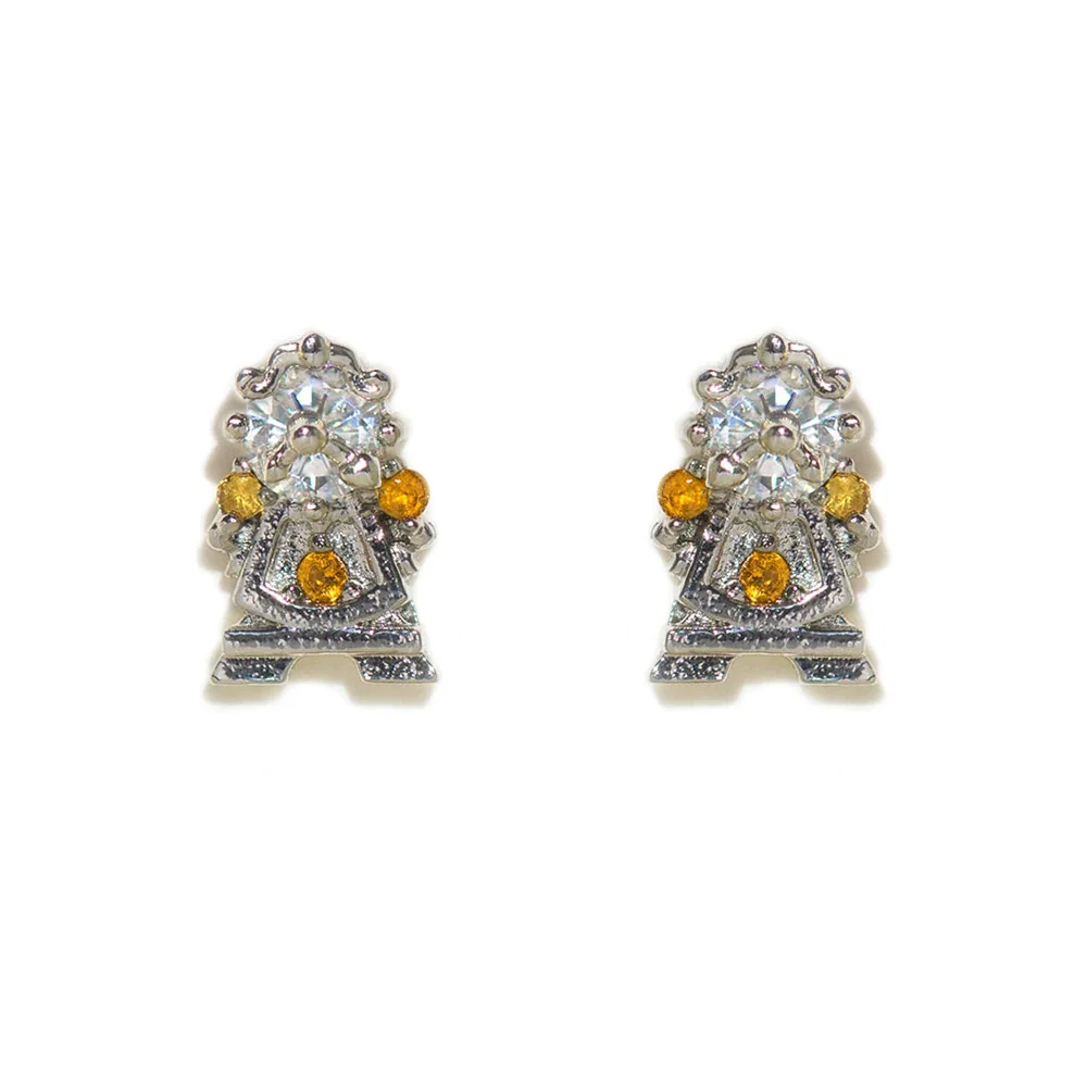 Geometric Copper Candle Earrings Set With Microset Zircon For Women - Image 18