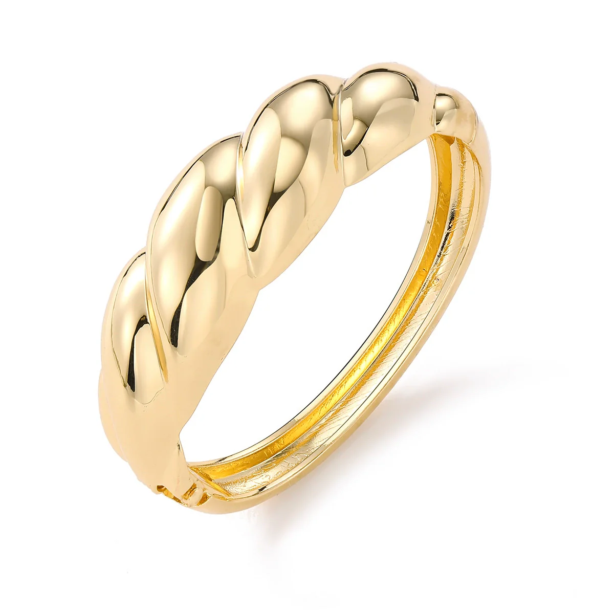 Geometric Irregular Exaggerated Metal Bracelet For Women With Electroplating And Liquid Metal Glow Surface And Water Drops Design - Image 8