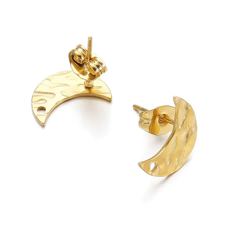 Geometric Stainless Steel Embossed Butterfly Flower Heartshaped Electroplated Earrings Accessories - Image 15