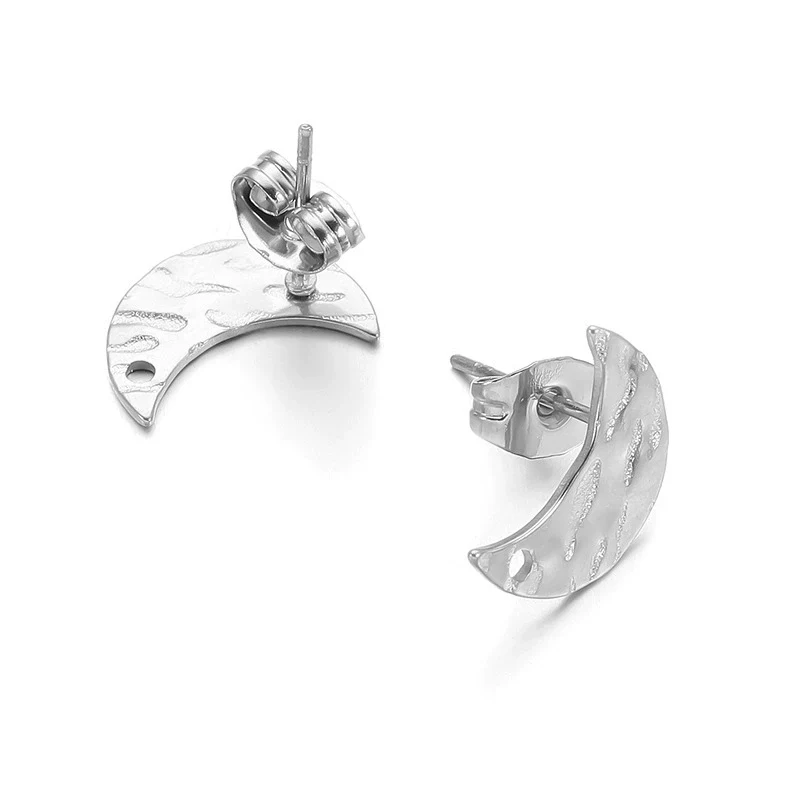 Geometric Stainless Steel Embossed Butterfly Flower Heartshaped Electroplated Earrings Accessories - Image 29