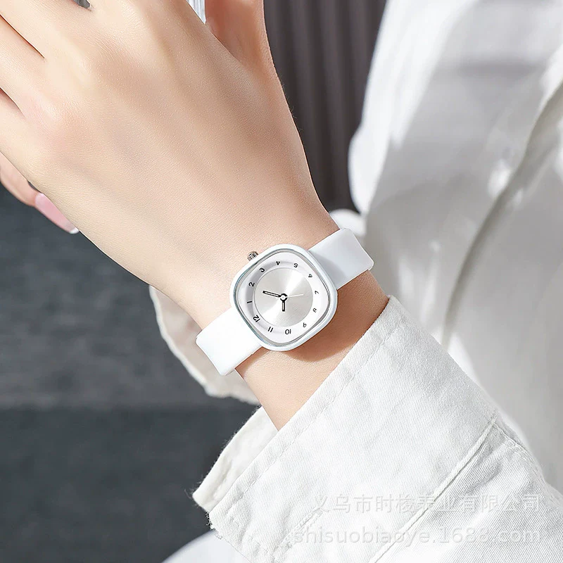 Girls Quartz Watch Alloy Plastic Square Ins Minimal Style Leisure - Image 2
