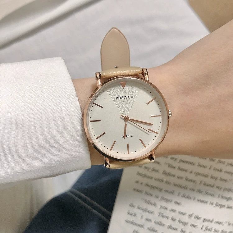 Girls Retro Artistic Quartz Watch Alloy Case Pu Strap Round Dial - Image 7