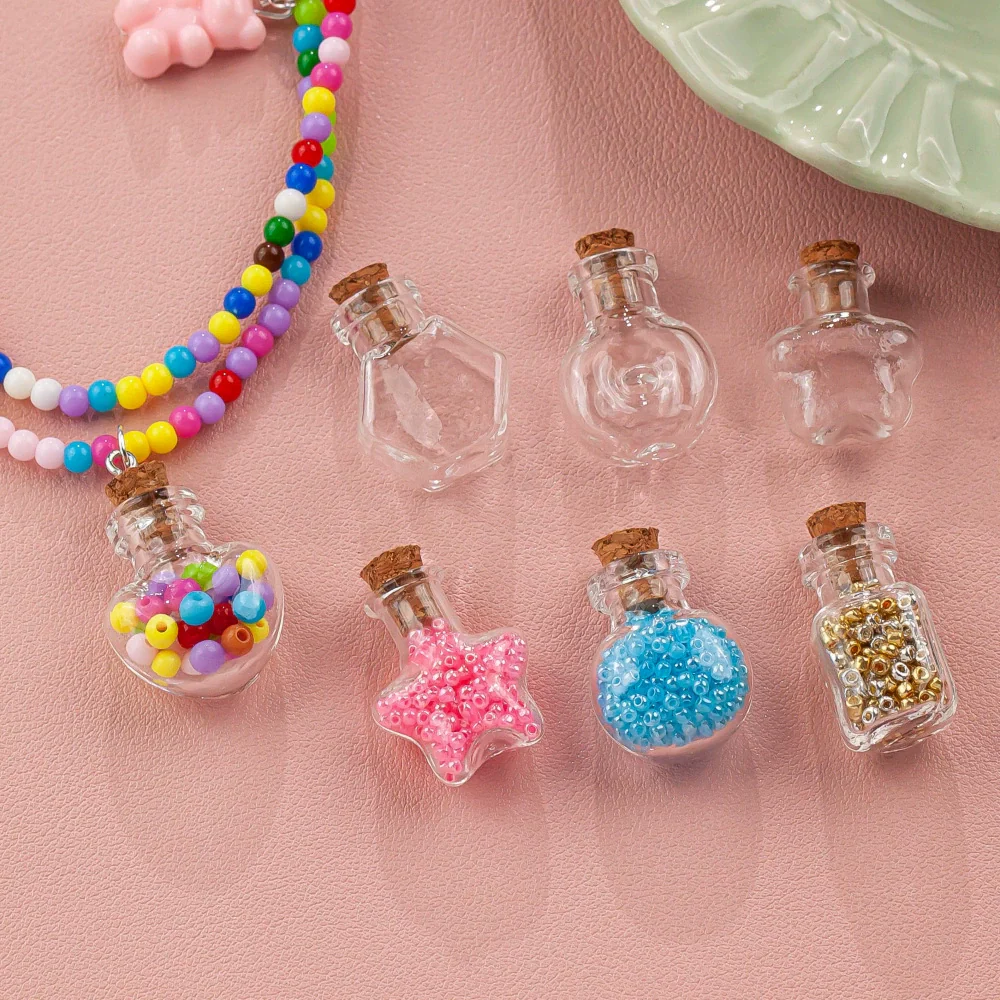 Glass Glazed Small Bottle Pendant Mobile Phone Lanyard Accessories