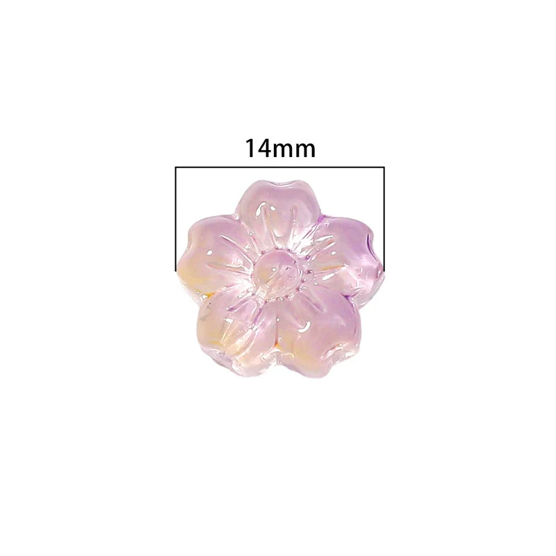 Glass Jewelry Material Package Accessories Handmade Diy Beaded Bracelet Necklace With Flower And Sakura Pattern Beads - Image 2