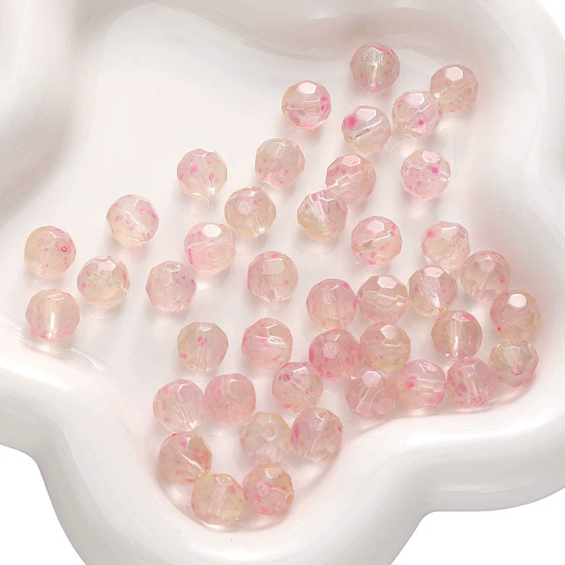 Glass Pearlescent Round Beads Handmade Jewelry Material For Bracelet And Mobile Phone Chain - Image 10