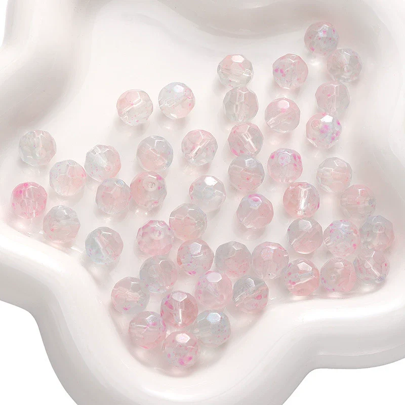 Glass Pearlescent Round Beads Handmade Jewelry Material For Bracelet And Mobile Phone Chain - Image 11