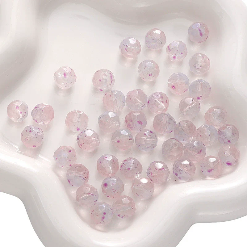 Glass Pearlescent Round Beads Handmade Jewelry Material For Bracelet And Mobile Phone Chain - Image 12