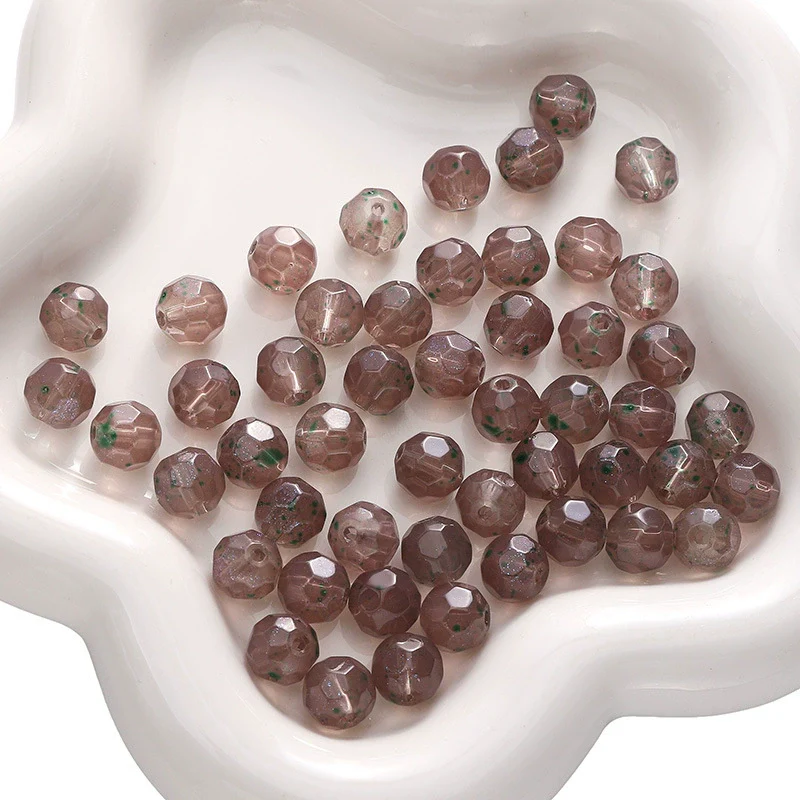 Glass Pearlescent Round Beads Handmade Jewelry Material For Bracelet And Mobile Phone Chain - Image 18