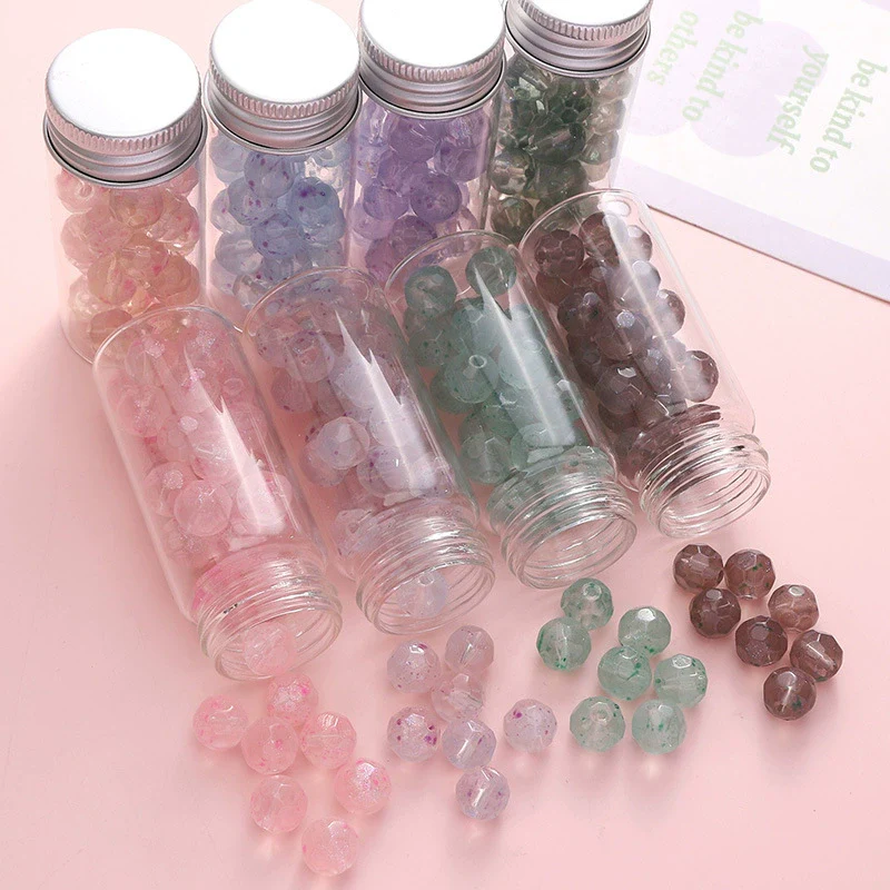 Glass Pearlescent Round Beads Handmade Jewelry Material For Bracelet And Mobile Phone Chain - Image 3