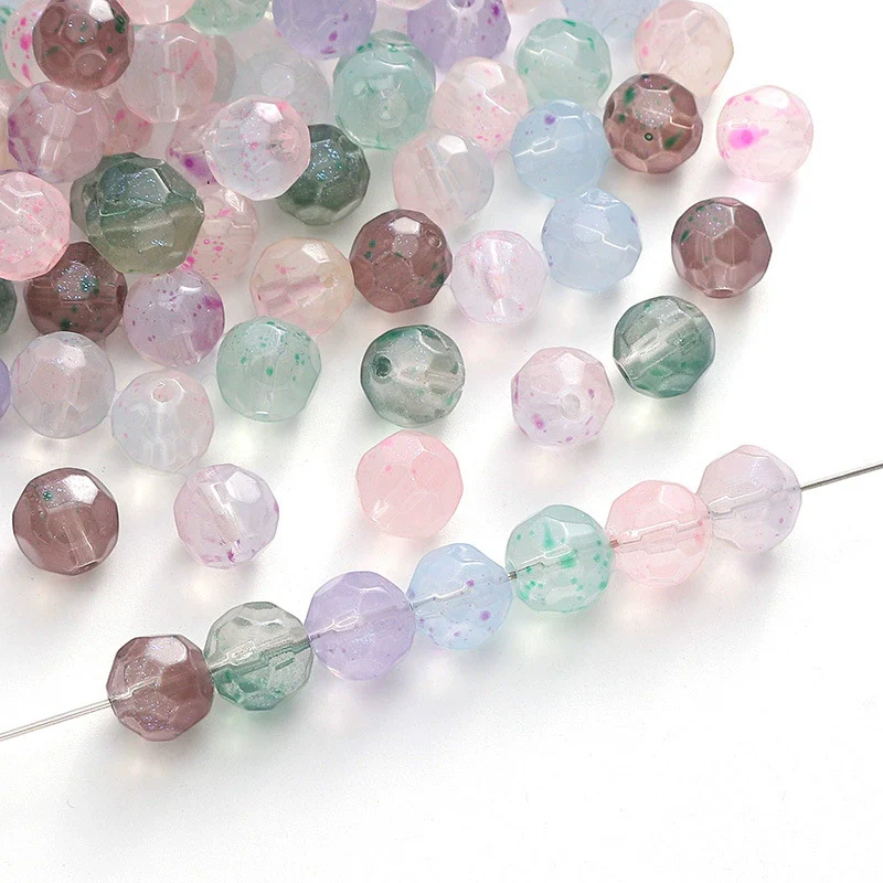 Glass Pearlescent Round Beads Handmade Jewelry Material For Bracelet And Mobile Phone Chain - Image 5