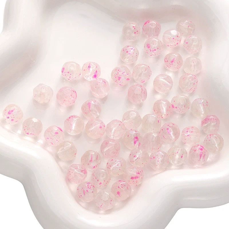 Glass Pearlescent Round Beads Handmade Jewelry Material For Bracelet And Mobile Phone Chain - Image 8