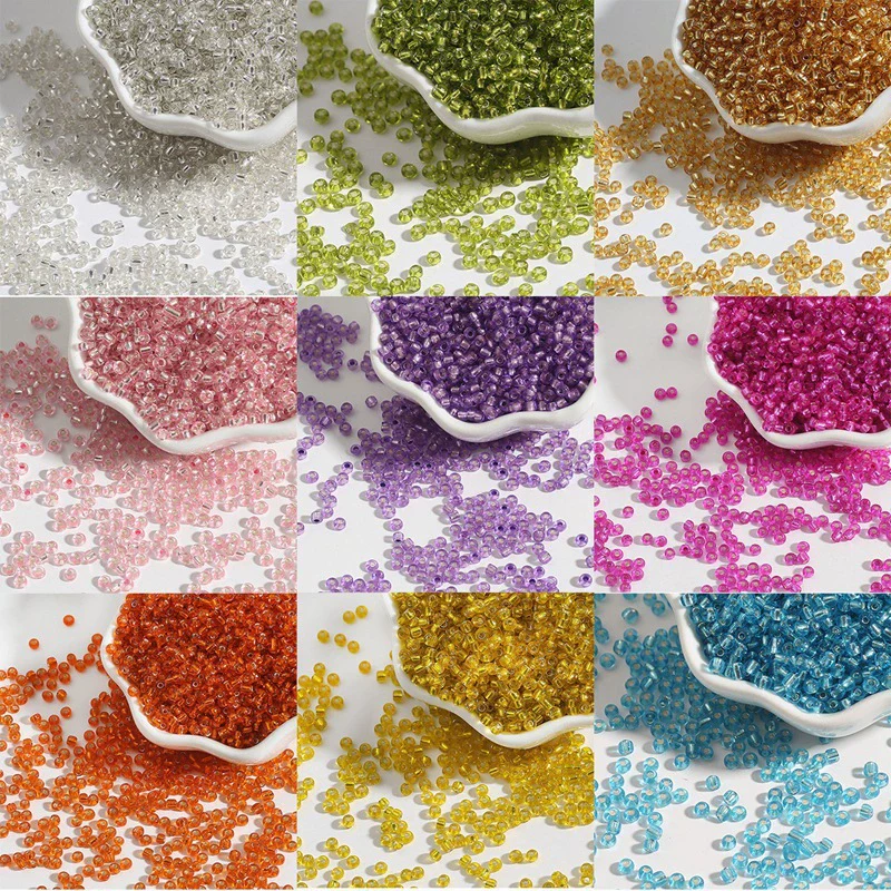 Glass Silverfilled Rice Beads Handmade Jewelry Accessories Bracelet Necklace For Diy Crossstitch - Image 3