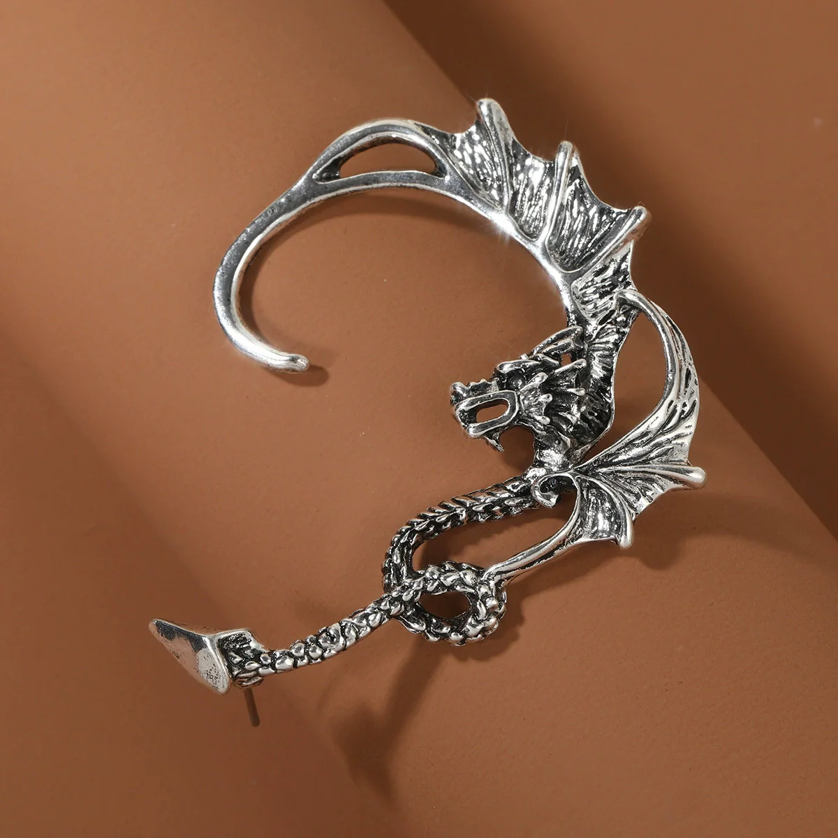 Gothic Alloy Earrings With Geometric Style And Electroplating Process For Women - Image 3