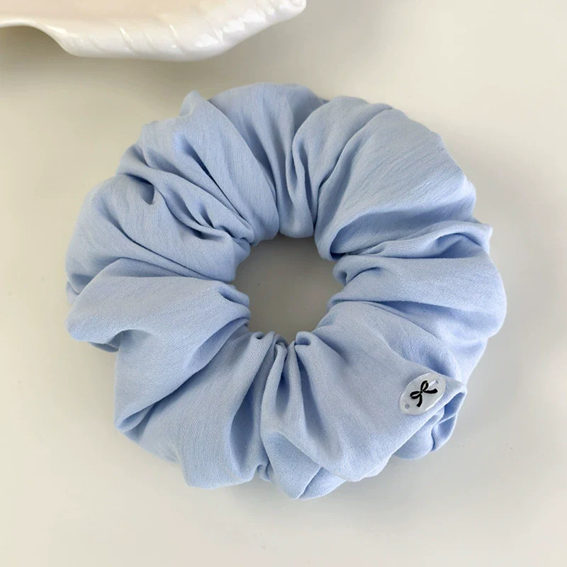 Hair Accessories Blue Lace Plaid Knitted Hair Ring For Women - Image 11