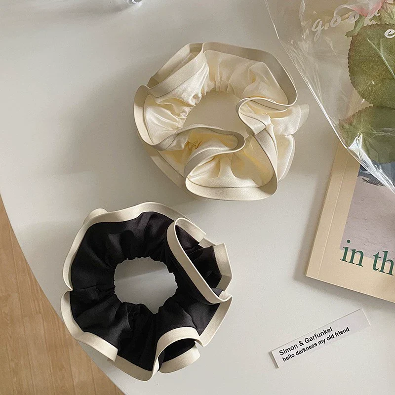 Hair Accessories Cloth Handmade Sweet Agaric Edge Double Cloud Large Intestine Hair Ring Tie Rope For Girls - Image 3