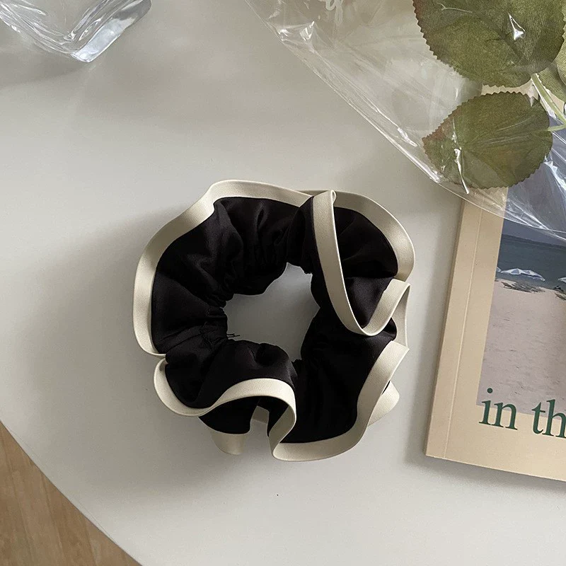 Hair Accessories Cloth Handmade Sweet Agaric Edge Double Cloud Large Intestine Hair Ring Tie Rope For Girls - Image 6